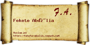 Fekete Abélia névjegykártya